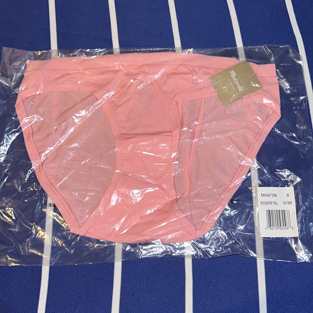 🔥🔥🔥NEW Madewell softest stretch Modal Bikini Panty and Thongs Rose Pedal - Picture 3 of 8